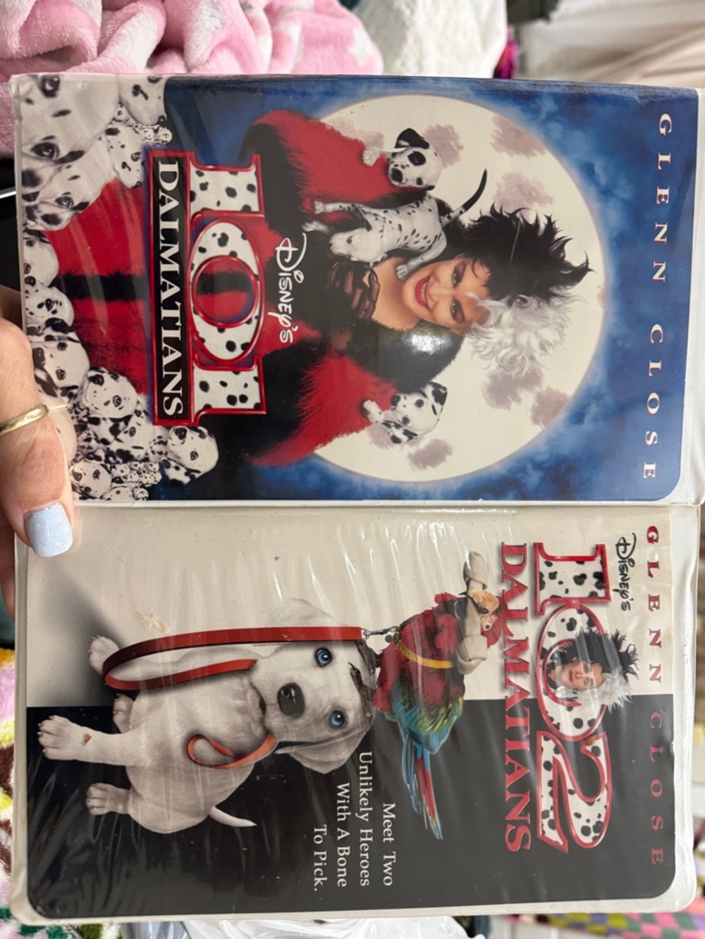 Disney 101 Dalmatians VHS/DVD Pair - Black, White & Red